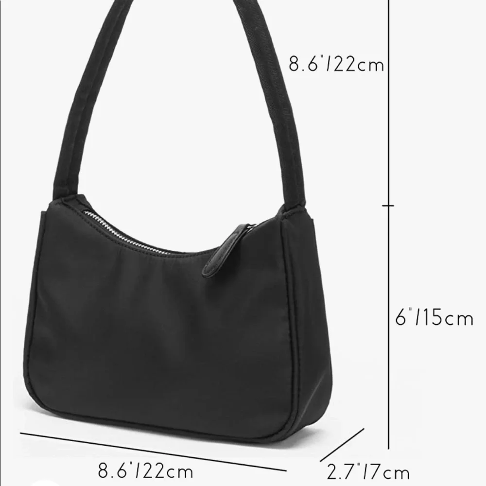 Small Nylon Shoulder Bag Waterproof Handbag Purse - Picture 2 of 4
